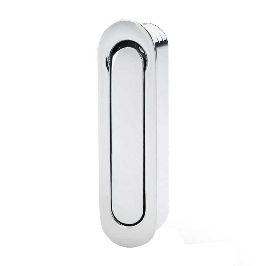 Pocket Door Radius Edge Pull in Polished Chrome - AW991PC