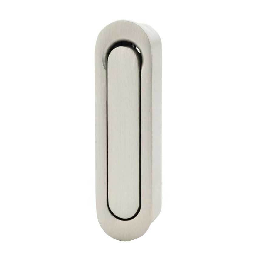 Pocket Door Radius Edge Pull in Satin Nickel - AW991SN 