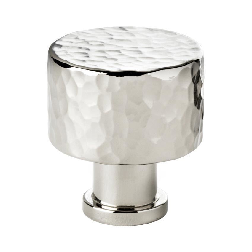 Alexander and Wilks Hammered Cupboard Knob - AW816-PN 