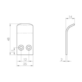 Hidden Cupboard Finger Pull - FTD3015ASC