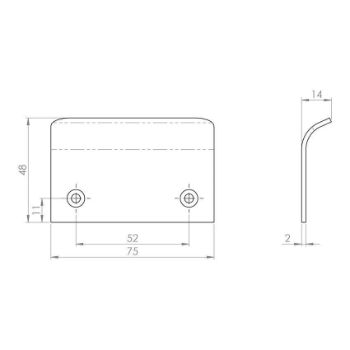 Hidden Cupboard Finger Pull - FTD3015ASC