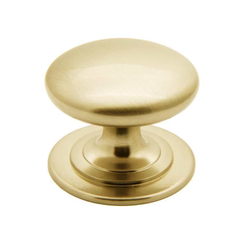 Jedo Plain Cupboard Knob- Satin Brass- JV47ASB