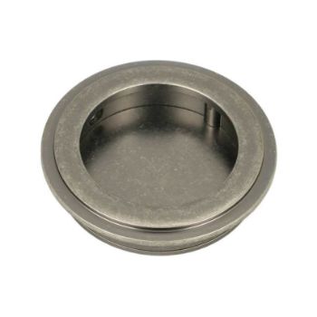 Pewter Art Deco Round Sliding Door Pull