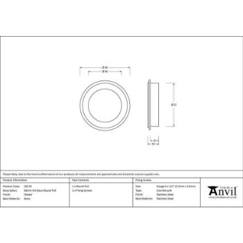 Pewter Art Deco Round Sliding Door Pull