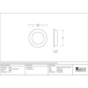 Pewter Round Sliding Door Pull