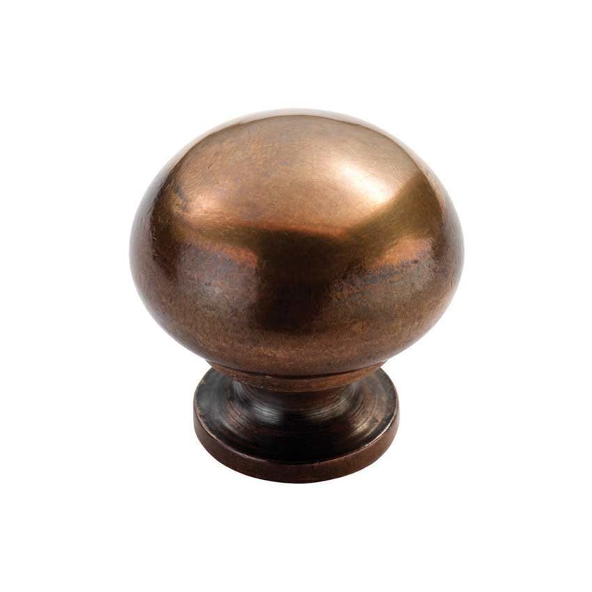 Solid Bronze Mushroom Cupboard Knob - FTD1270ABR