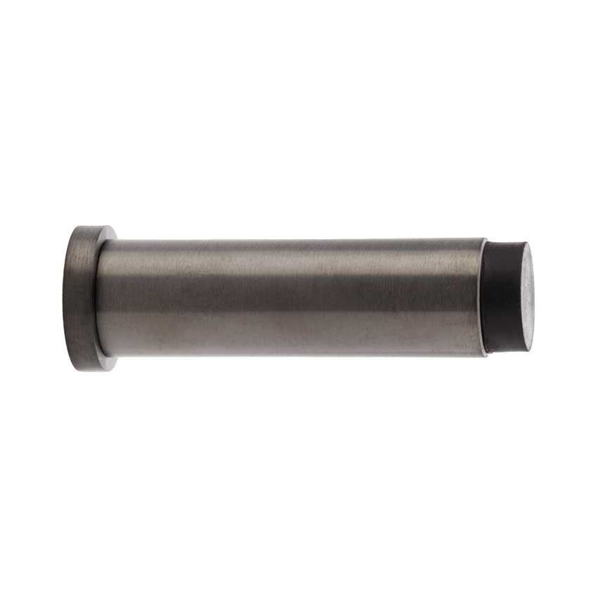 Alexander and Wilks Plain Projection Door Stop in PVD Dark graphite Grey - AW601-75-BLPVD