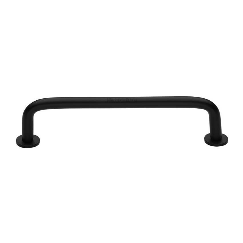Wire Cabinet Pull Handle with Rose in Matt Black - C2156-BKMT at Simply ...