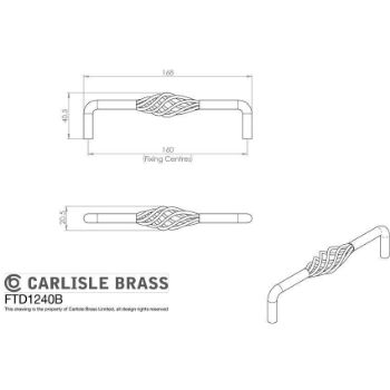 Steel Cage Fixed Cabinet Handle - FTD1240AAS