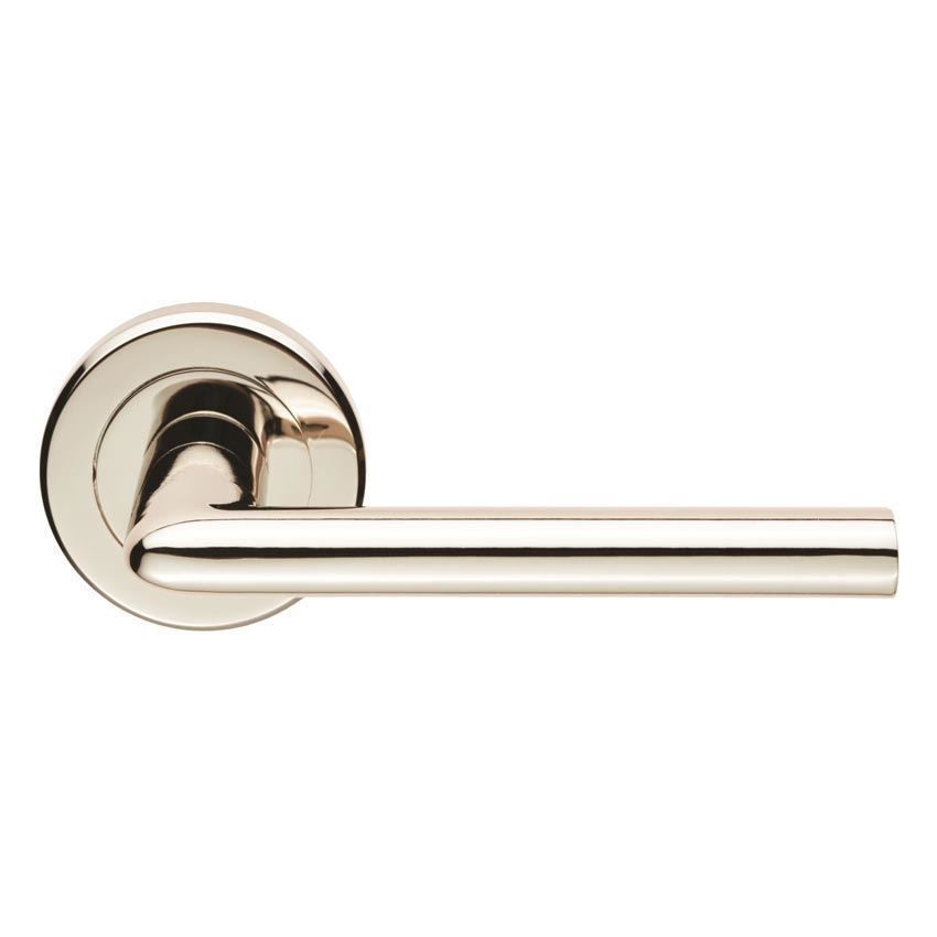 Serozzetta Dieci Lever on a Rose in Polished Nickel - SZR010PN 