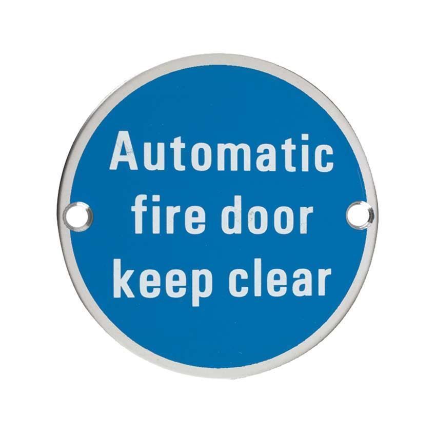 Automatic Fire Door Keep Clear symbol - ZSS12PS at Simply Door Handles ...