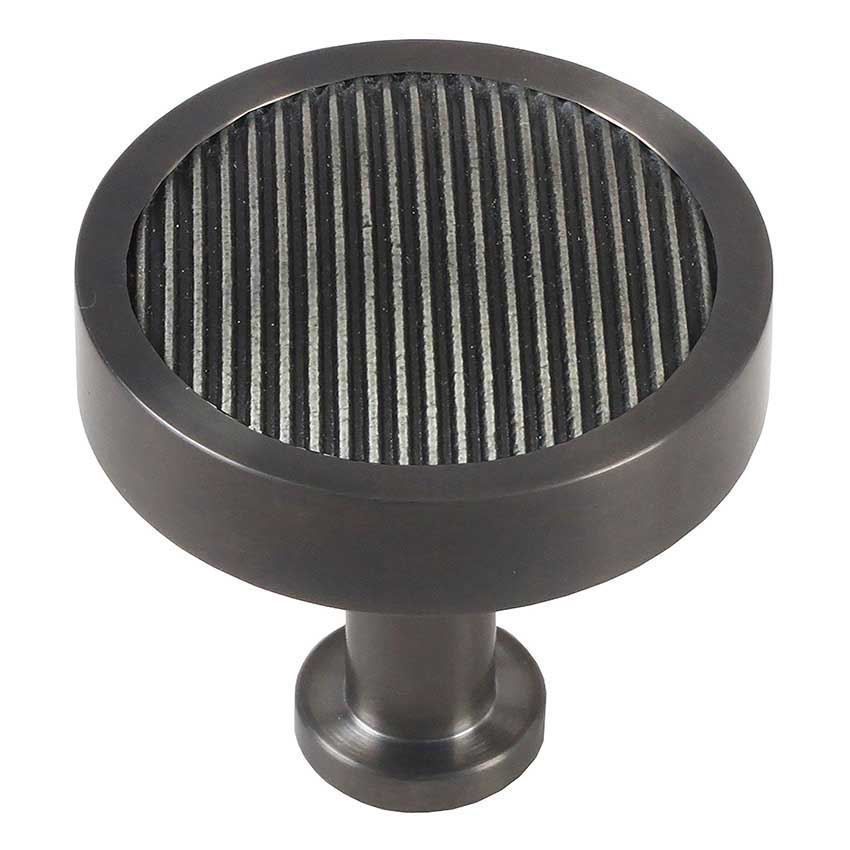 Immix Reeded Graphite Cabinet Door Knob - IMX2006-GR