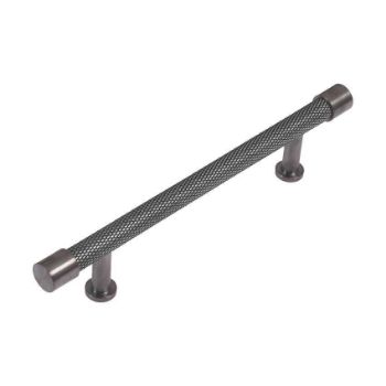 Immix Knurled Graphite Cabinet Pull Handle 128mm centres- IMX1001-GR