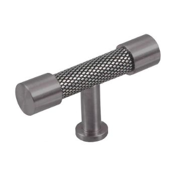 Immix Knurled Graphite Cabinet T Pull Door Knob - IMX1005-GR