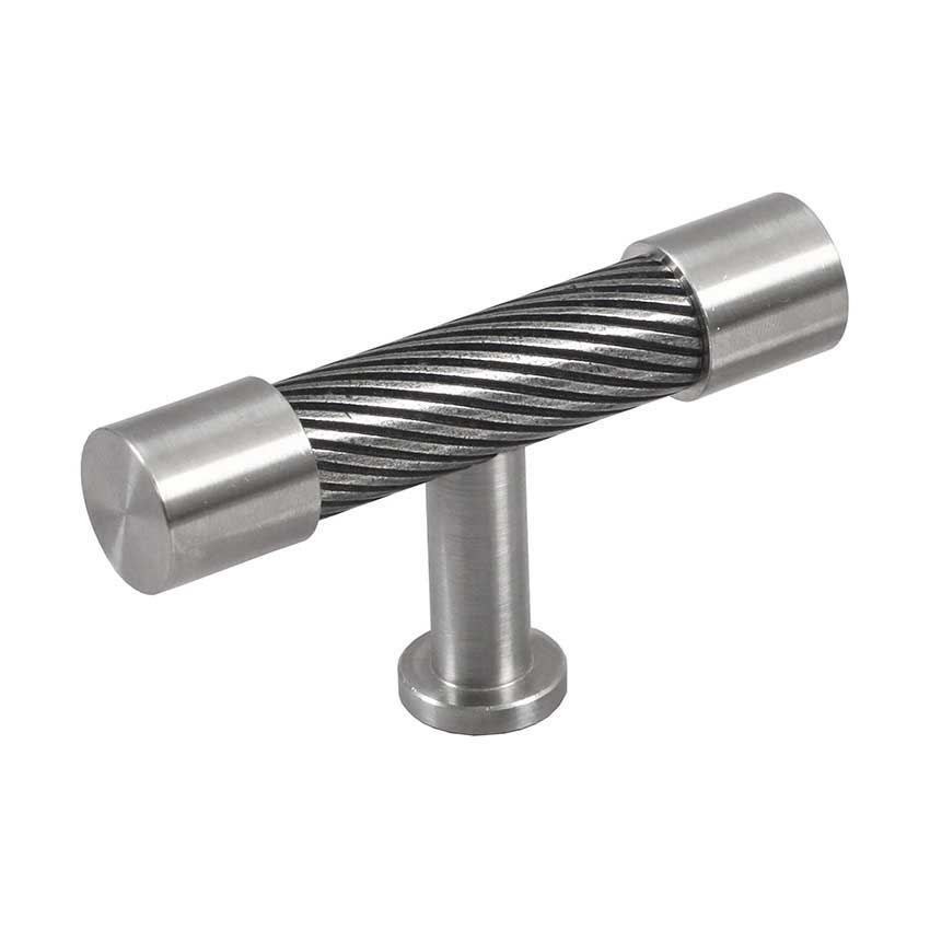 Immix Spiral Stainless Steel Cabinet T Pull Door Knob - IMX3005-S 