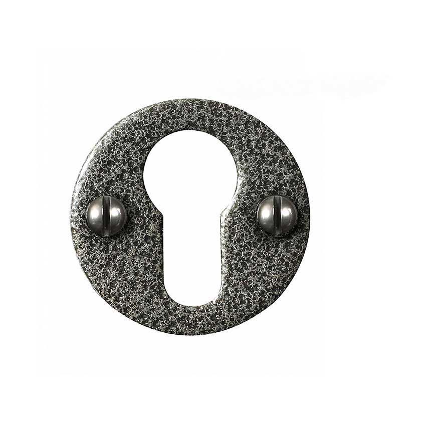 Satin Steel Euro Profile Round Escutcheon - NFS717