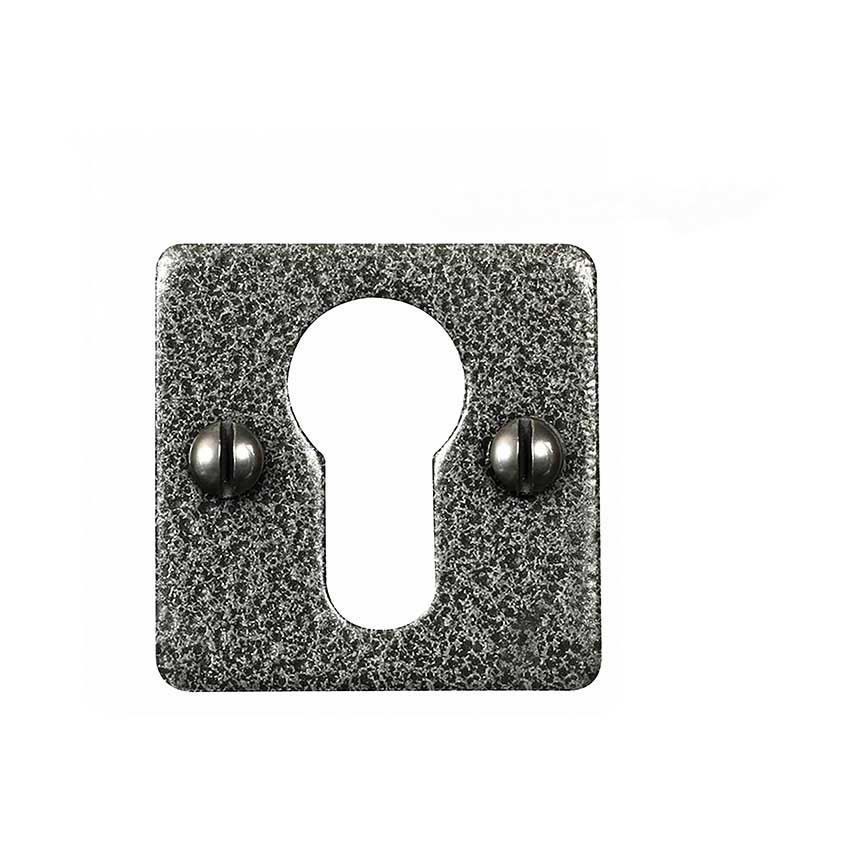 Satin Steel Euro Profile Square Escutcheon - NFS718