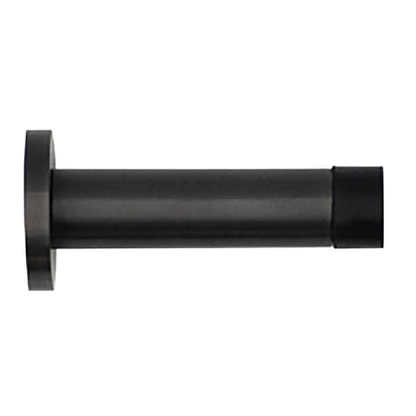 Cylinder Door Stop on a Round Rose - ZAS07PVDBLK