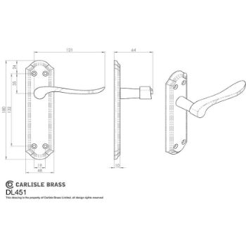 Picture of Lytham Door Handles In Satin Brass and Antique Brass - DL451FB