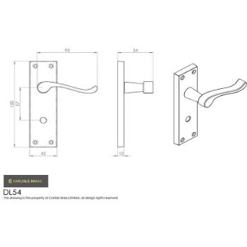 Picture of Victorian Scroll Lock Handle - DL54