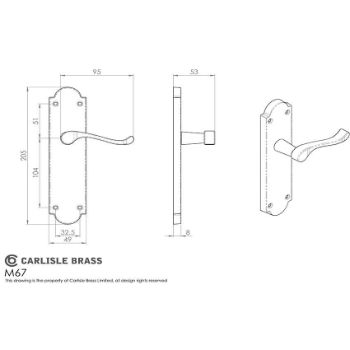 Picture of Victorian Shaped Scroll Door Handles - M67SC