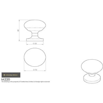 Picture of Easy Centre Door Knob - M220CP