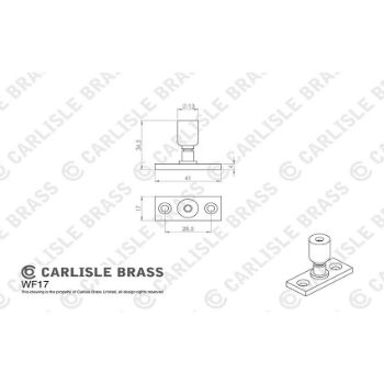 Picture of Locking Window Casement Stay Pin in Satin Chrome - WF17SC