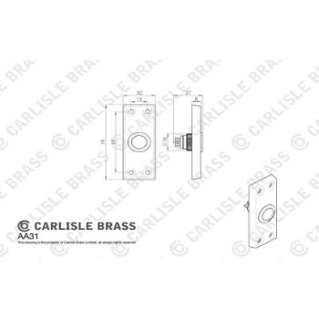 Picture of Rectangular Bell Push - AA31