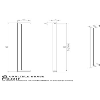 Picture of Carlisle Brass Block Handle in Matt Black - FTD401MB