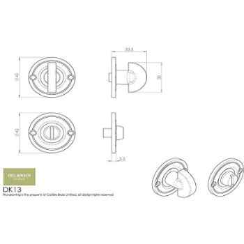 Picture of Delamain WC Turn & Release in Polished Chrome - DK13