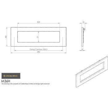 Picture of 282 x 80mm Plain Letter Plate - M36H