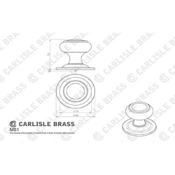 Picture of Centre Door Knob - M51CP