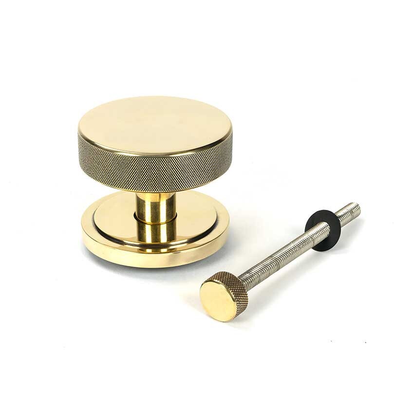 Aged Brass Brompton Centre Door Knob Art Deco At Simply Door