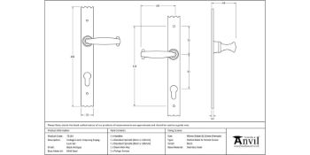 Picture of Black Antique Cottage Lever Unsprung Espag Lock Set - 73143