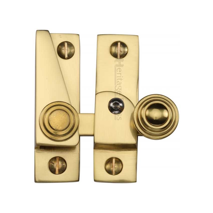 Picture of Heritage Brass Lockable Sash Fastener In Unlacquered Brass - V1104L-ULB