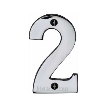 Picture of 76mm Door Numerals In Polished Chrome- C1566PC