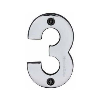 Picture of 76mm Door Numerals In Polished Chrome- C1566PC