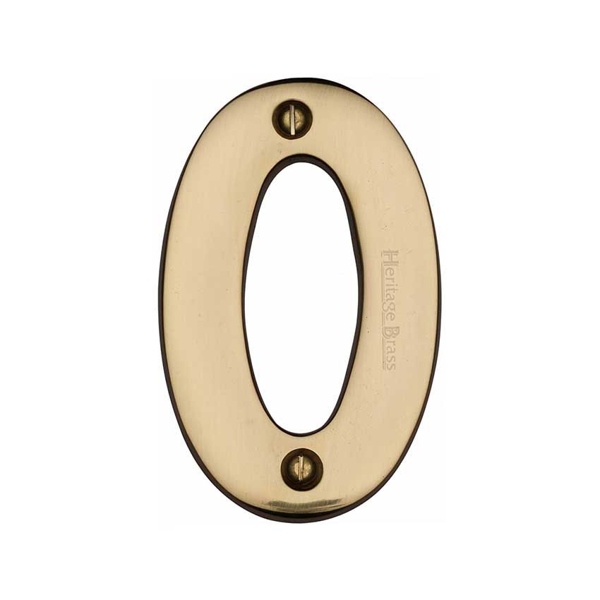 Picture of 76mm Door Numerals In Polished Brass - C1566PB