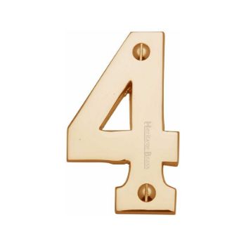 Picture of 76mm Door Numerals In Polished Brass - C1566PB