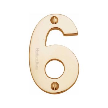 Picture of 76mm Door Numerals In Polished Brass - C1566PB