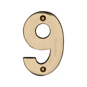 Picture of 76mm Door Numerals In Polished Brass - C1566PB