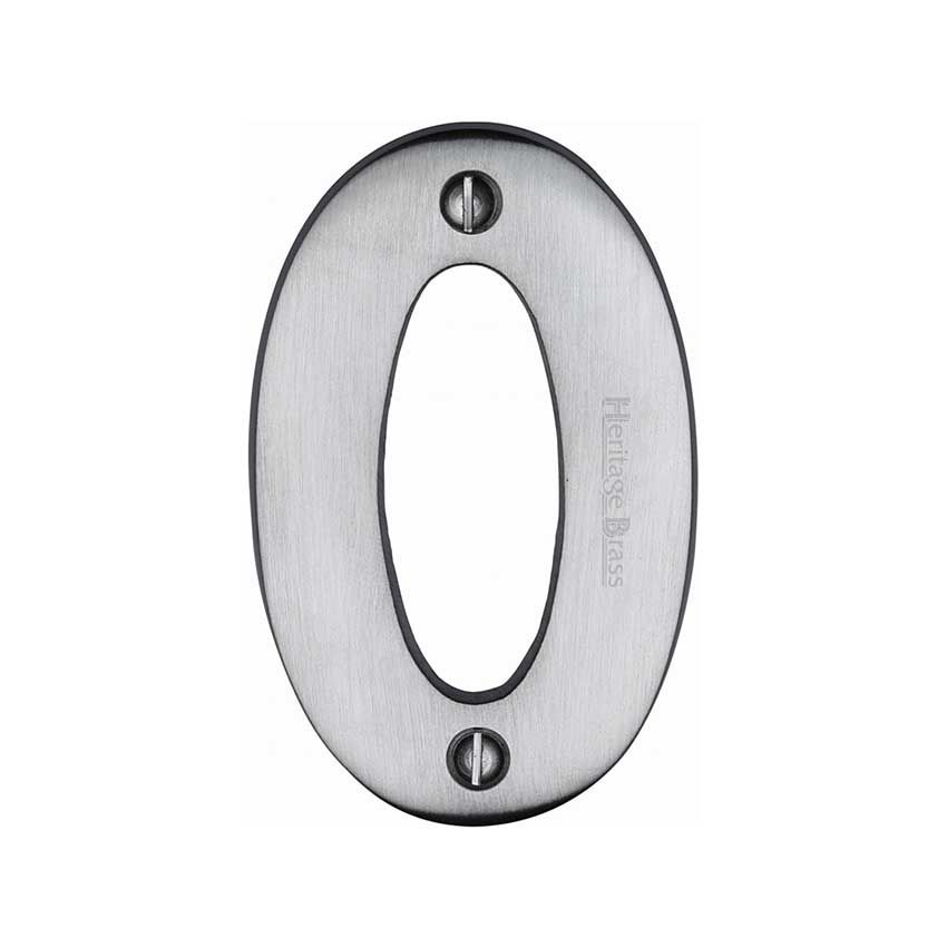 Picture of 76mm Door Numerals In Satin Chrome - C1566-SC