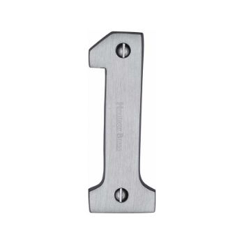 Picture of 76mm Door Numerals In Satin Chrome - C1566-SC