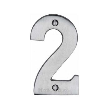 Picture of 76mm Door Numerals In Satin Chrome - C1566-SC