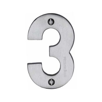 Picture of 76mm Door Numerals In Satin Chrome - C1566-SC