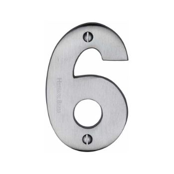 Picture of 76mm Door Numerals In Satin Chrome - C1566-SC