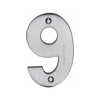 Picture of 76mm Door Numerals In Satin Chrome - C1566-SC