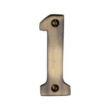 Picture of 76mm Door Numerals In Antique Brass - C1566AT