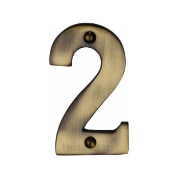 Picture of 76mm Door Numerals In Antique Brass - C1566AT