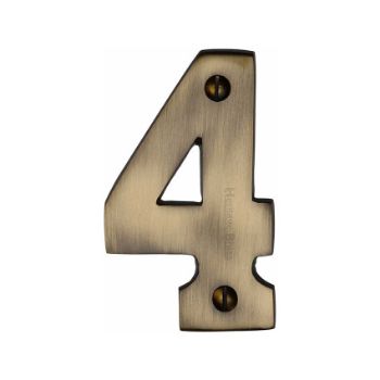 Picture of 76mm Door Numerals In Antique Brass - C1566AT